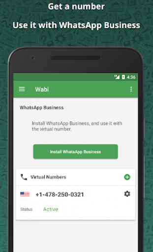 Wabi - Virtuelle Nummer für WhatsApp Business 2