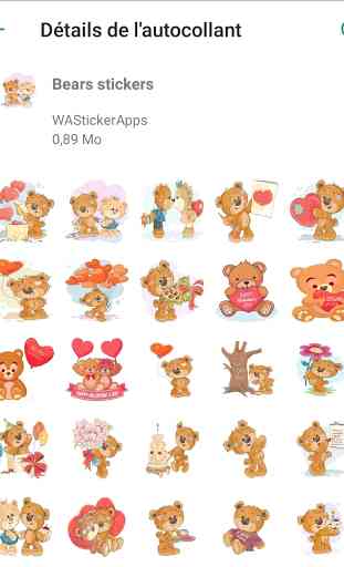 WAStickerApps - Teddybär Aufkleber 3