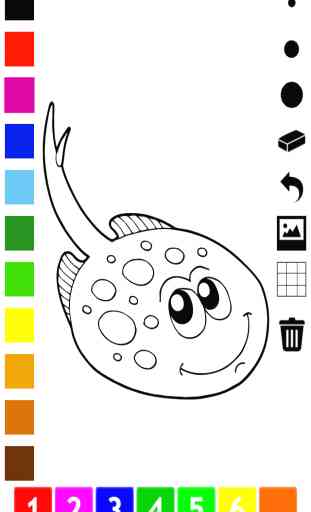 Aktiv-Malbuch der Fische Für Kinder um Aus-Malen Zu Lernen 3