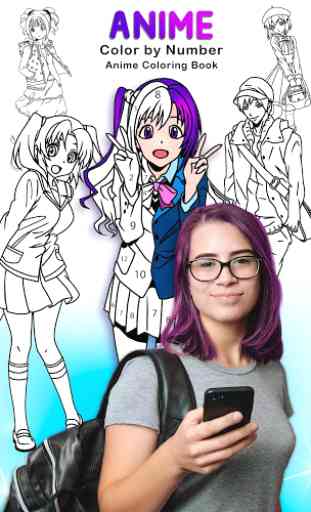 Anime Color by Number - Anime Coloring Book 1