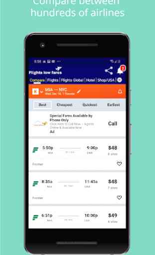 Cheap Flights low fares - Compare Direct Airlines 2