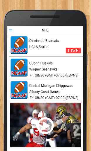 College Football : NCAAF Live Streaming 1