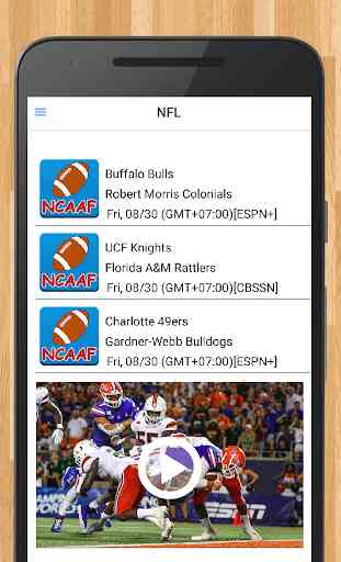 College Football : NCAAF Live Streaming 2