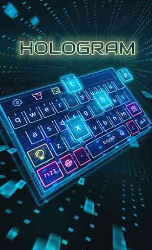 Hologramm-Tastatur-Thema 1