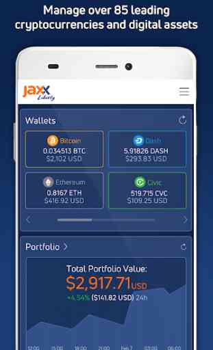 Jaxx Liberty: Blockchain-Wallet 1