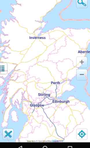 Karte von Schottland offline 1