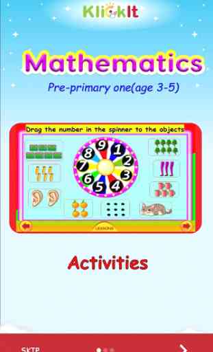 KlickIt(Lite) CBC mathematics (age 3-5) 1