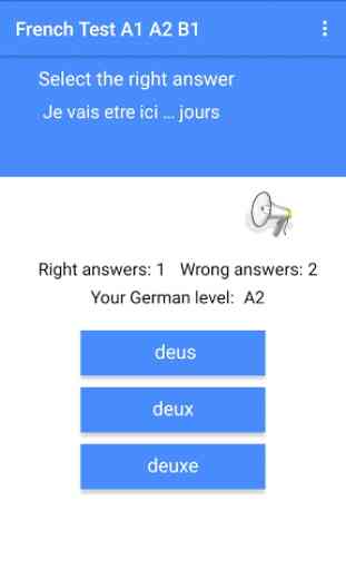Learn French test A1 A2 B1, Grammar, Word trainer 2