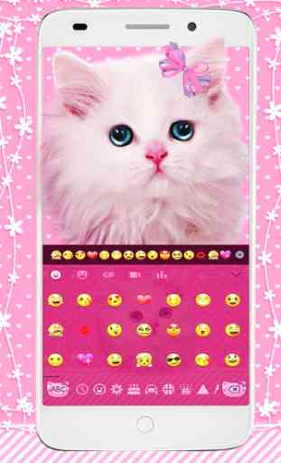 Niedliche rosa Kitty-Tastatur 2