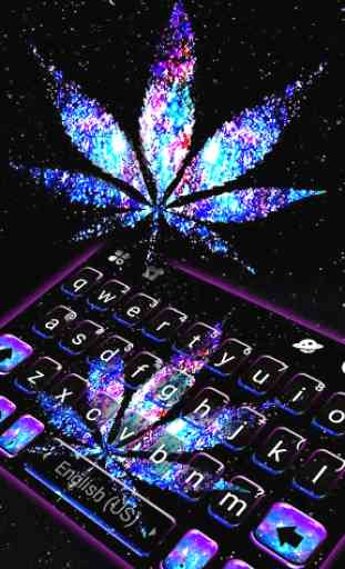 Shiny Galaxy Weed Tastatur-Thema 1