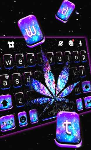 Shiny Galaxy Weed Tastatur-Thema 2