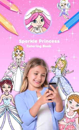 Sparkle Princess Coloring Book 1