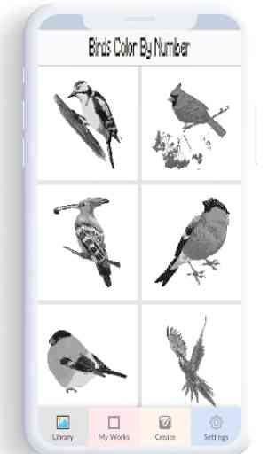 Vögel Farbe nach Anzahl, Pixel Vogel Färbung 2