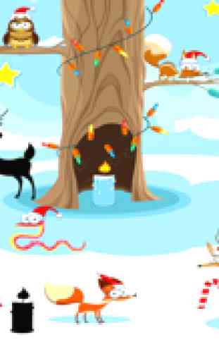 Frohe Weihnachten! Spiel für Kinder im Alter von 2-5: Puzzle, Spiele, Übungen, und Lernen für Kindergarten, Vorschule oder Grundschule mit Tieren im Winter 3