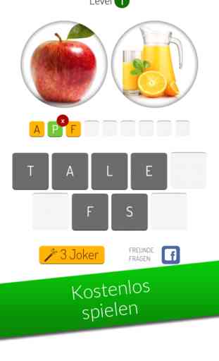 2 Bilder Wortspiele (leicht) - Kostenlos & lustig: Die bekannte Rätsel und Puzzle Quiz Spiele App von SpielAffe 3
