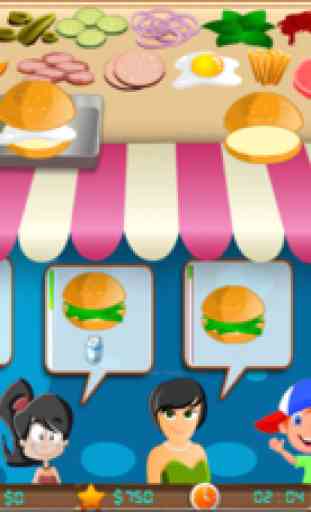 Burger Shop Big Head: Spiele-Hersteller-Food-Hamburger für Mädchen und Jungen 3