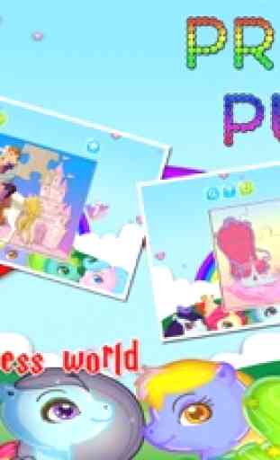 Prinzessin Cartoon Jigsaw Puzzles Spiele für 3