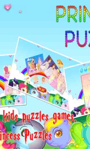 Prinzessin Cartoon Jigsaw Puzzles Spiele für 4