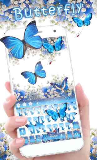Blauer Schmetterling Tastatur Thema 1