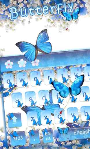 Blauer Schmetterling Tastatur Thema 2