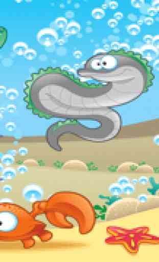 Unterwasser-Lernspiel für Kindergarten, Vorschule und Schule: Spiele, Übungen, Puzzle und Lernen für Kinder von 2-5 und die Tiere im Ozean & Meer wie Fische, Schildkröte, Krake & Krabbe 1