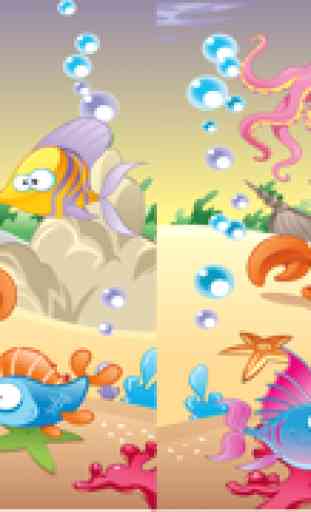 Unterwasser-Lernspiel für Kindergarten, Vorschule und Schule: Spiele, Übungen, Puzzle und Lernen für Kinder von 2-5 und die Tiere im Ozean & Meer wie Fische, Schildkröte, Krake & Krabbe 2