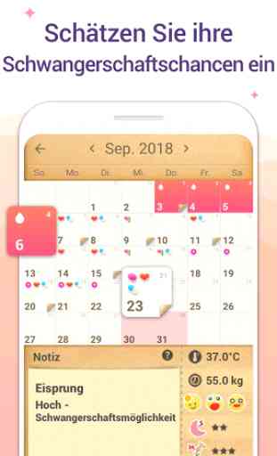 Menstruations-Kalender & Zykluskalender Kostenlos 3