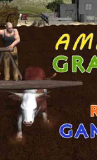 Stier Wagen Landwirtschafts -Simulator - Ochse Reiten oder Rennsimulation Spiel 2