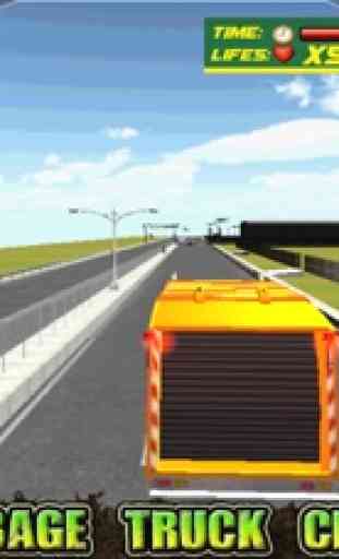Stadt Müllwagen-Simulator 3D - fahren Müllfahrzeug und Bagger Kran, um die Straßen zu fegen 2