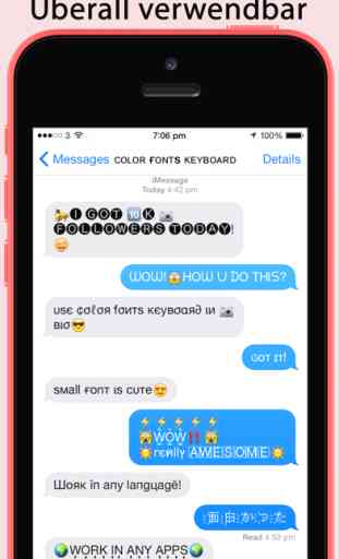 Color Fonts Tastatur ∞ Tastaturen mit coolen Schriftarten Emojis & Symbolen für das iPhone 3