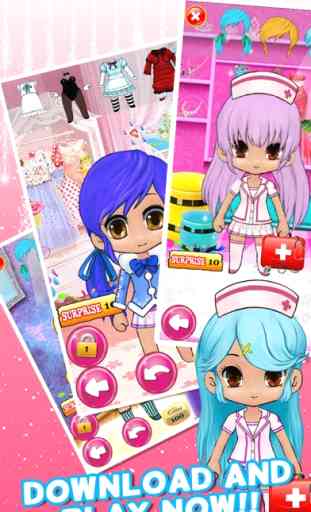 Dress Up Chibi Charakter Spiele Für Jugendliche Mädchen & Kids Gratis - Kawaii-Stil ziemlich Schöpfer Prinzessin und niedlichen Anime für Mädchen 3