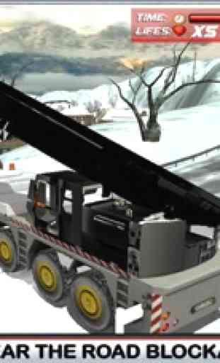 Schnee-LKW-Fahrer-Simulator 3D - Fahren Sie den großen Kran und klären Eis aus gefrorenen Straßen 1