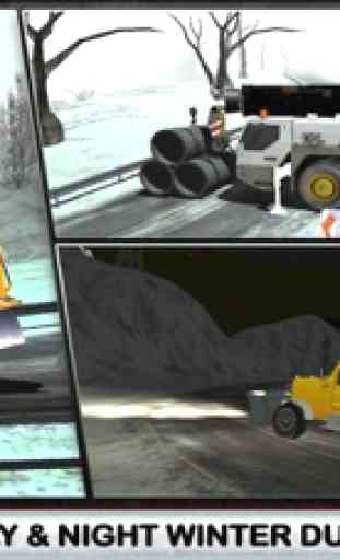 Schnee-LKW-Fahrer-Simulator 3D - Fahren Sie den großen Kran und klären Eis aus gefrorenen Straßen 2
