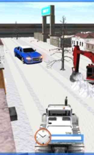 Snow Plow Bagger Sim 3D - Heavy Truck & Crane Rettungseinsatz für Straßenreinigung 1
