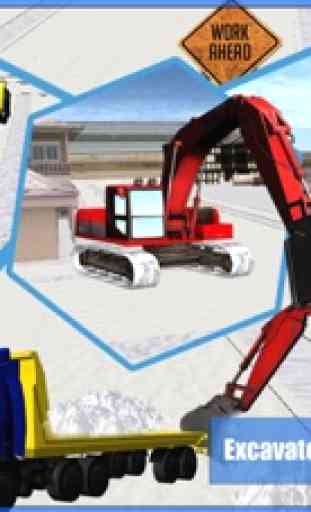 Snow Plow Bagger Sim 3D - Heavy Truck & Crane Rettungseinsatz für Straßenreinigung 2
