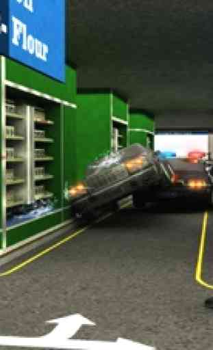 SuperMarkt Auto Berufsfahrer 3D: Polizei Schießen Gangster in Mad Crime City 3