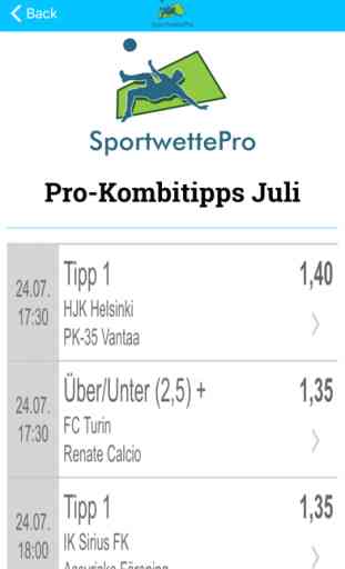 Sportwette Pro 3