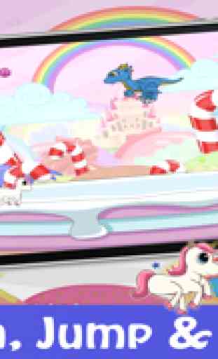 Einhorn-Süßigkeit Rainbow Runner - Fun Lauf Spiel für Mädchen Kostenlose 1