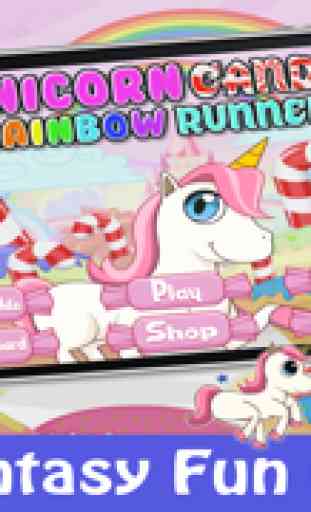 Einhorn-Süßigkeit Rainbow Runner - Fun Lauf Spiel für Mädchen Kostenlose 3