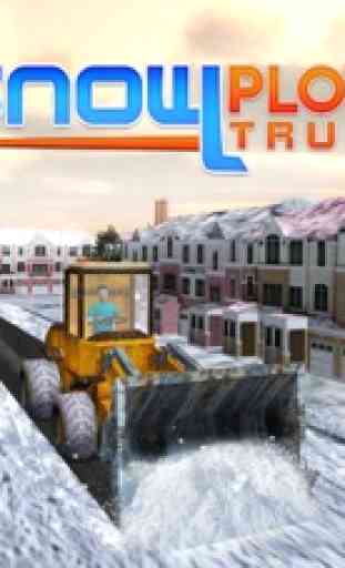 Winter Snow Plow Truck Simulator 3D - Real Bagger Kran-Simulator-Spiel 1
