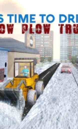 Winter Snow Plow Truck Simulator 3D - Real Bagger Kran-Simulator-Spiel 3