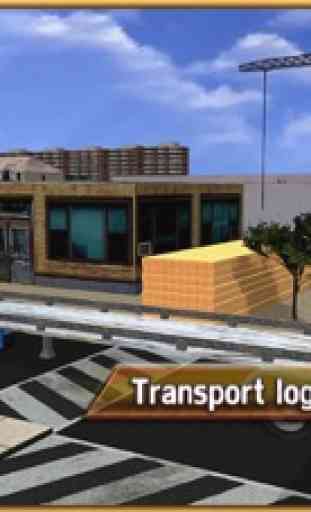 Holztransporter LKW - Fracht Anhänger Fahr 2