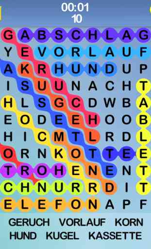 Finde alle Wörter Such Spiel 4