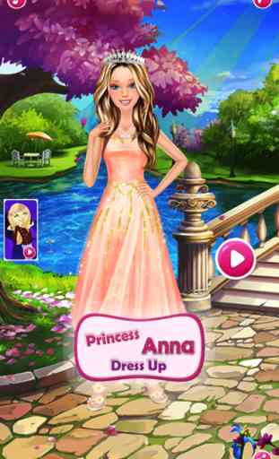 Prinzessin Anna Kleid - Anzieh Spiele für Mädchen 2