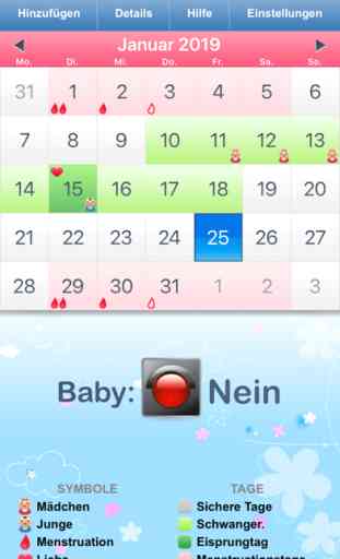 Menstruations Kalender. 3