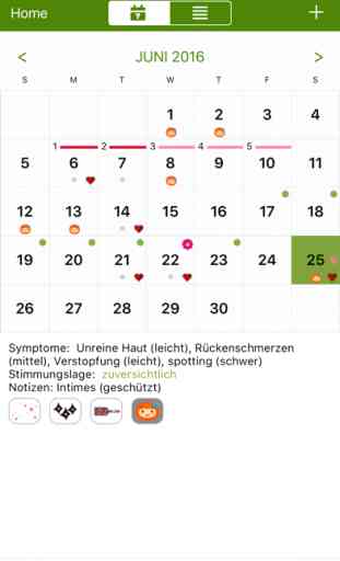 Menstruations Kalender Deluxe 2
